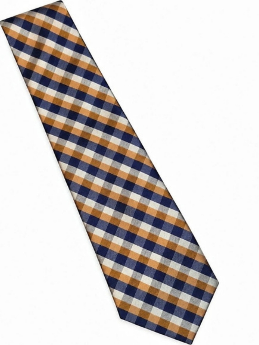 Chaps Plaid Tie in Blue & Brown Like New